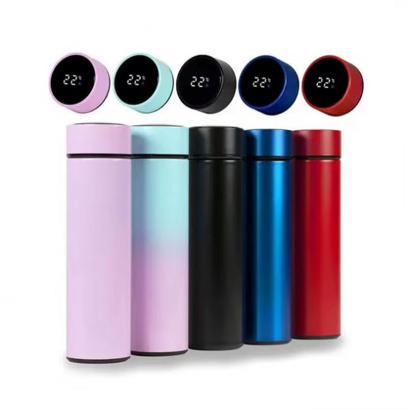 500Ml Smart Insulate Thermos Bottle Stainless Steel Vacuum Water Bottle with Led Temperature Display