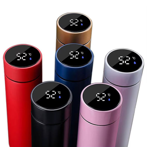 500Ml Smart Insulate Thermos Bottle Stainless Steel Vacuum Water Bottle with Led Temperature Display