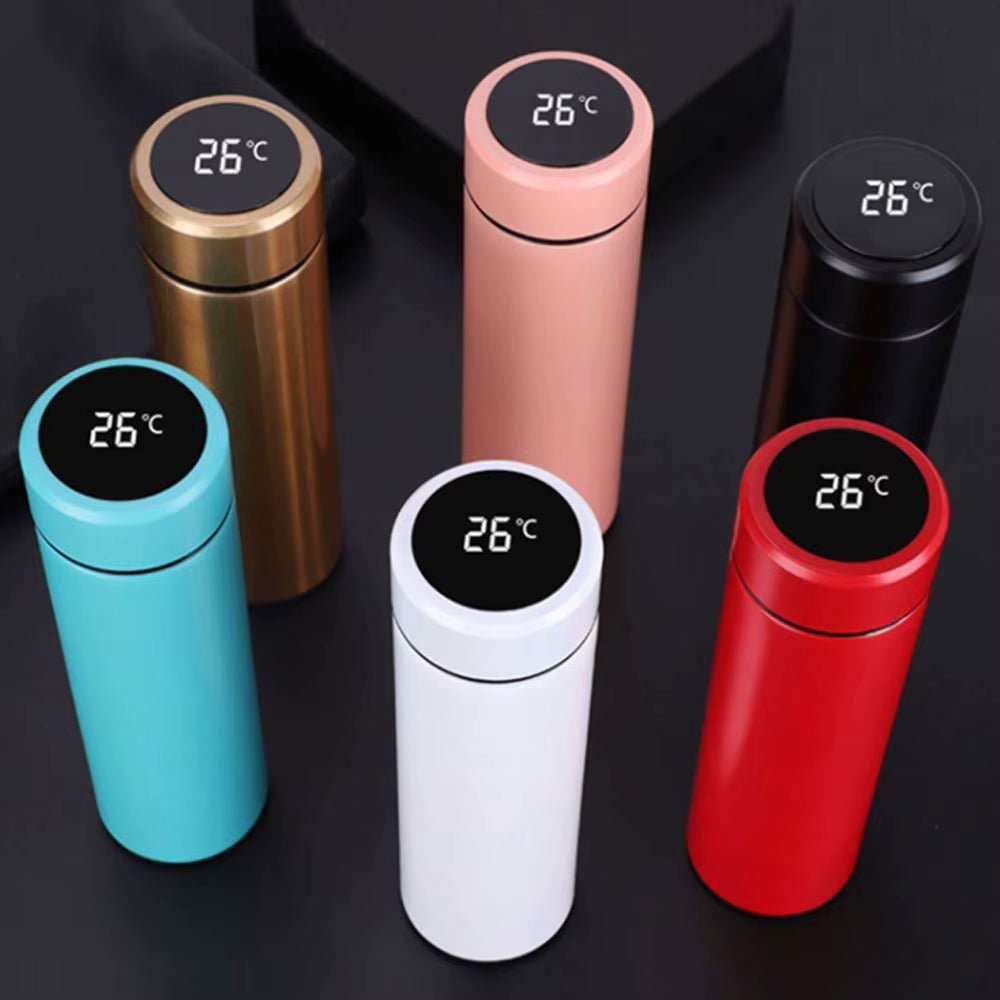 500Ml Smart Insulate Thermos Bottle Stainless Steel Vacuum Water Bottle with Led Temperature Display