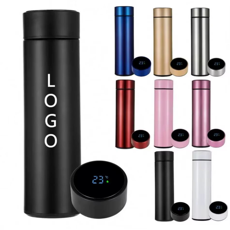 500Ml Smart Insulate Thermos Bottle Stainless Steel Vacuum Water Bottle with Led Temperature Display