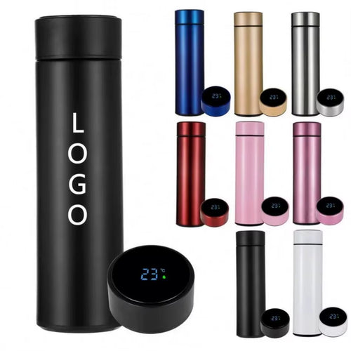 500Ml Smart Insulate Thermos Bottle Stainless Steel Vacuum Water Bottle with Led Temperature Display
