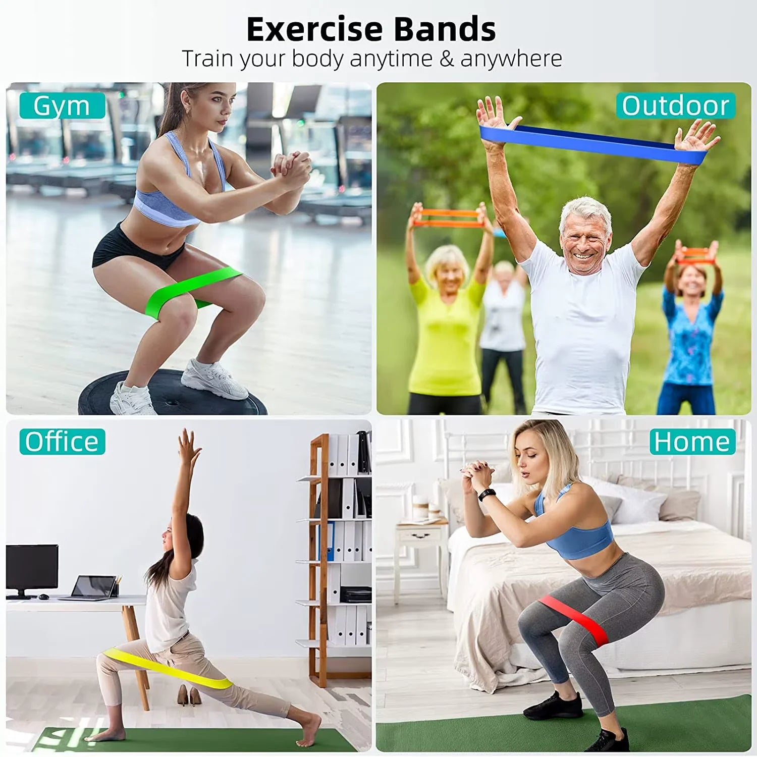 Resistance bands Fitness loop bands strength training workout expander gym equipment elastic bands